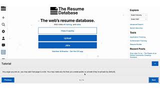 A tour of our tour - The Resume Database