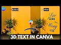 3D Perspective Text in Canva 😱 (Easy Trick Most People Miss)