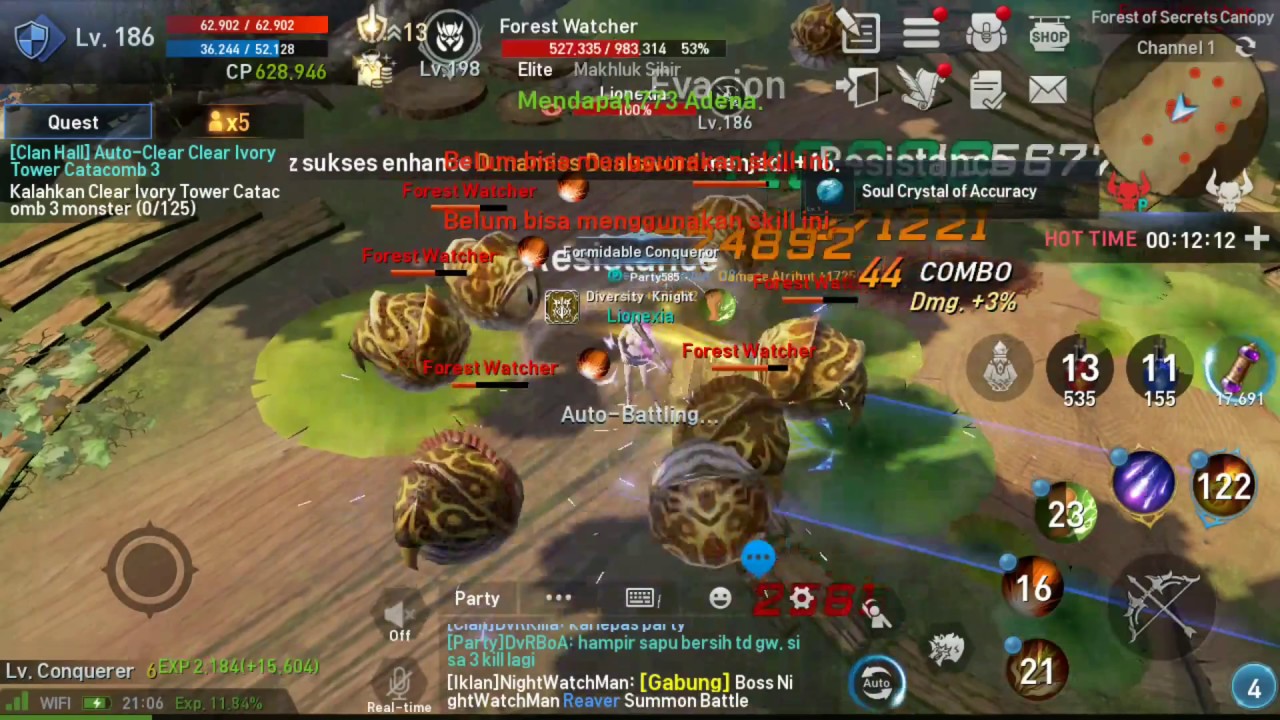 Lineage 2 Revolution - Silver Ranger Solo Hunt Forest of Secrets Canopy ...