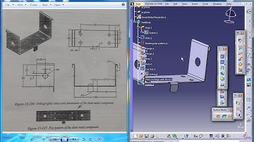Catia V5 Tutorial|Practice1 for beginners P5|Sheetmetal Workbench