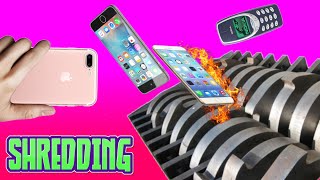 Funny Phone SHREDDING ! Awesome by SHREDDER Experiment !