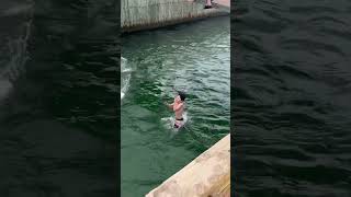 Jumping of basin head pei Canada