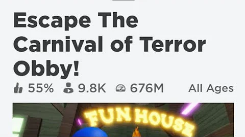 Escape the carnival of Terror Obby! and video of Baby jumbo Josh mod ... (he is too adorable)