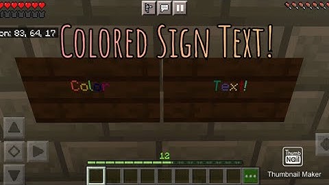 How to make Colored Sign Text on MCPE (Android)