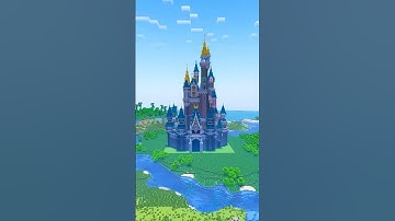 Build Disney Castle ✨ #minecraft #disneyland #minecraftbuilding