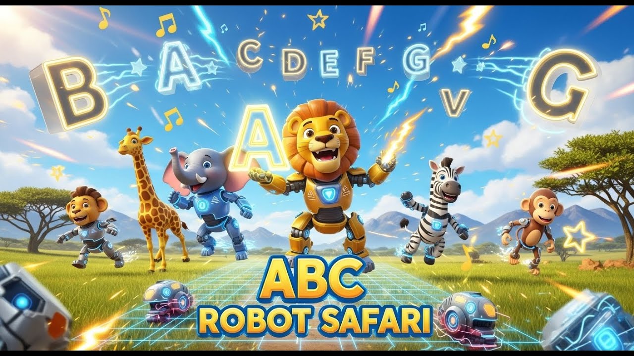 ABC Transform Robot Safari Animals Song | Vivid Nest