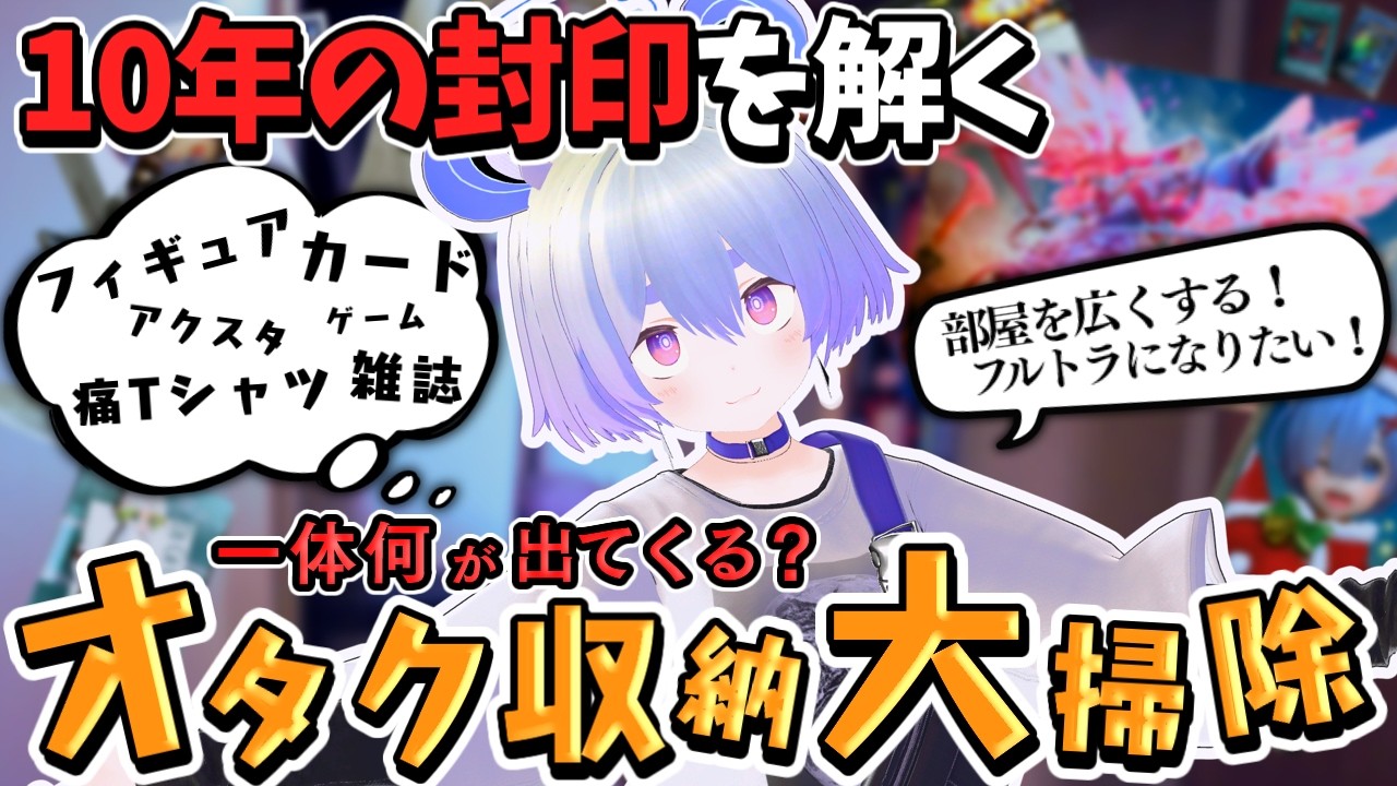 オタク部屋片付け】10年間放置した収納を大掃除！【映えなし懐古あり