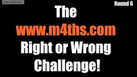Round 6 - www.m4ths.com Challenge GCSE C Grade Target Quiz - Non Calculator - Common Misconceptions