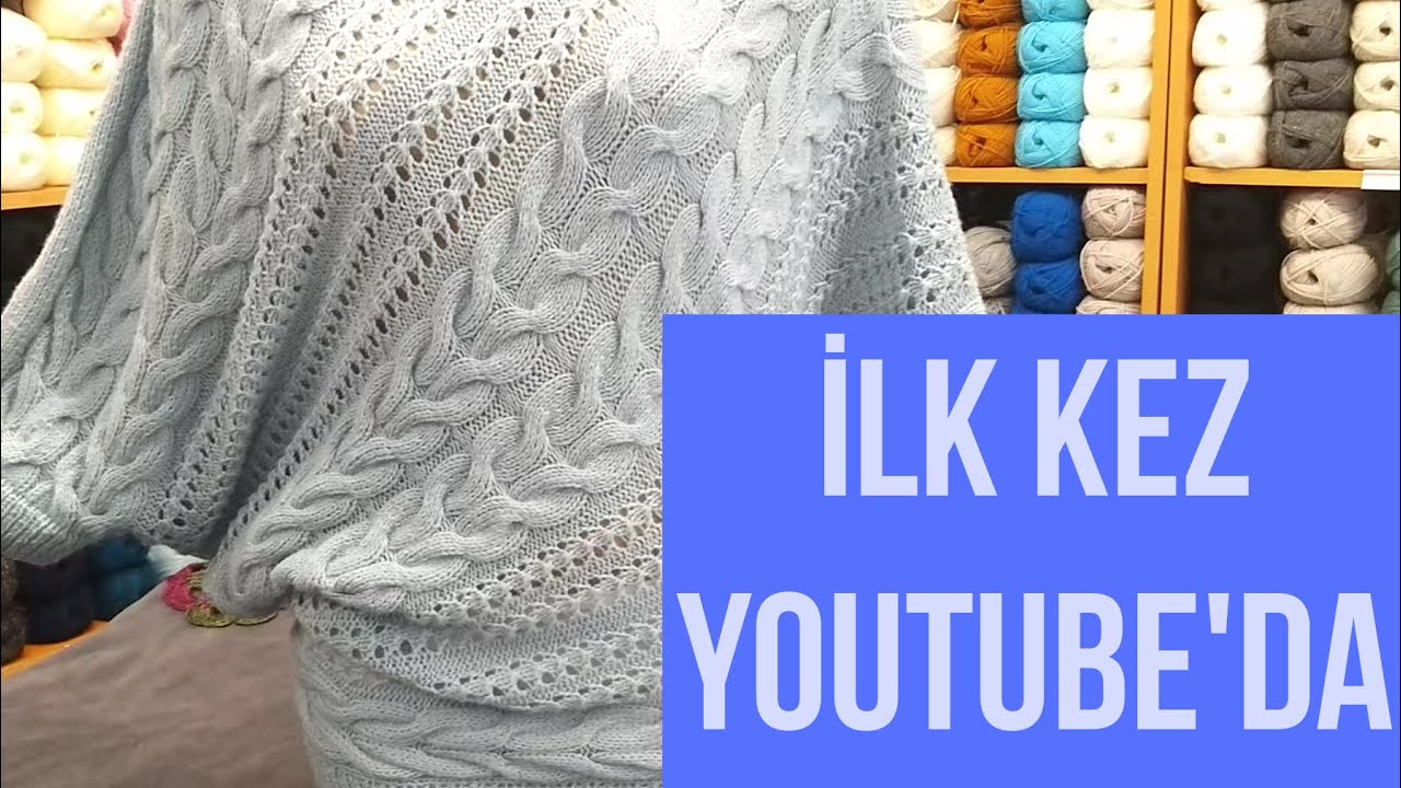 Şiş Örgü Asimetrik Bluz - İLK KEZ YOUTUBE' DA #bluz #asimetrik