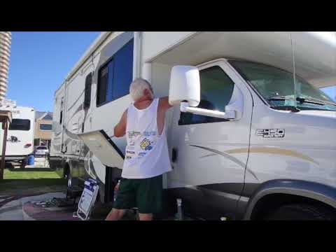 RV clean the bugs off - YouTube