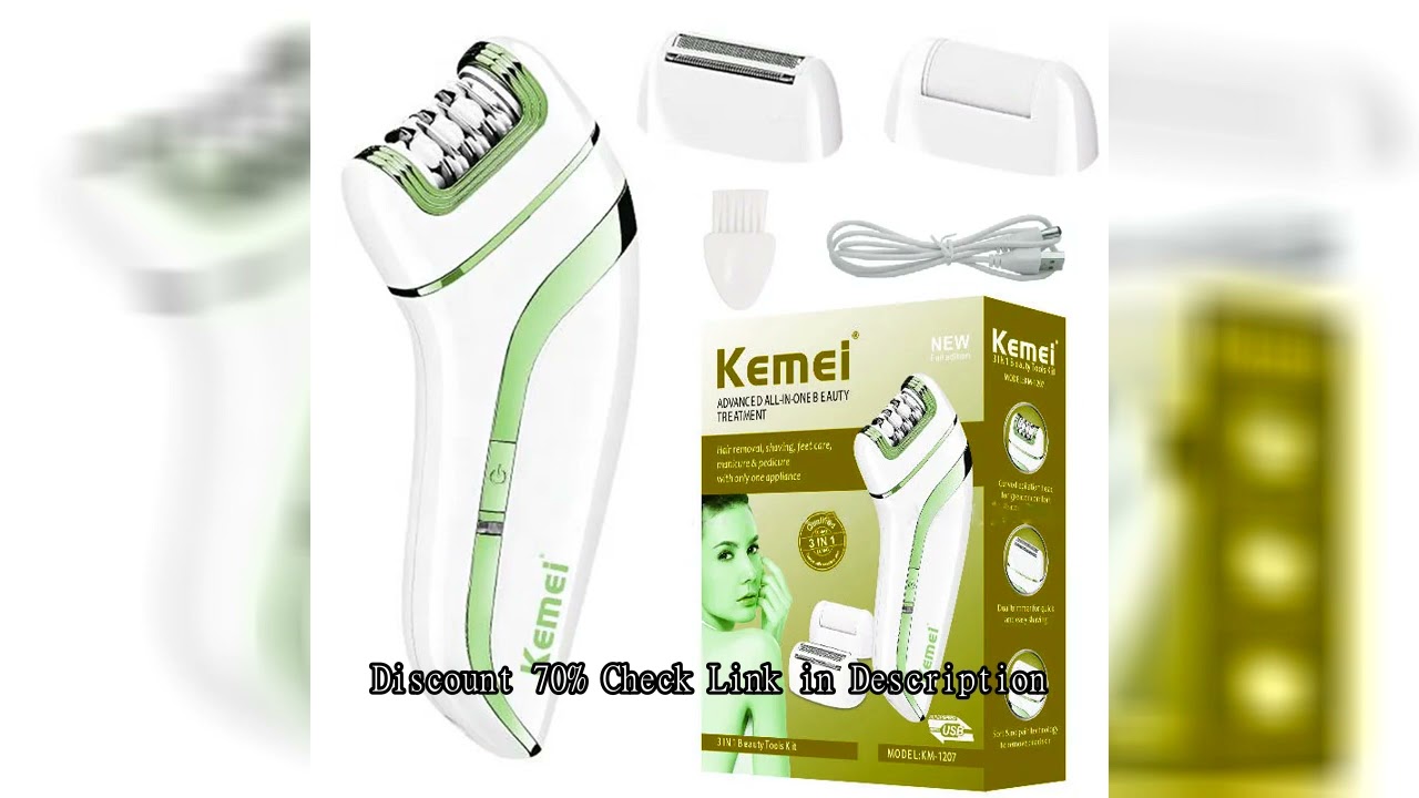 Kemei Women Epilator Electric Lady Hair Removal Facial?Body? Leg?Bikini?Legs?Arms?Armpit Hair Remove
