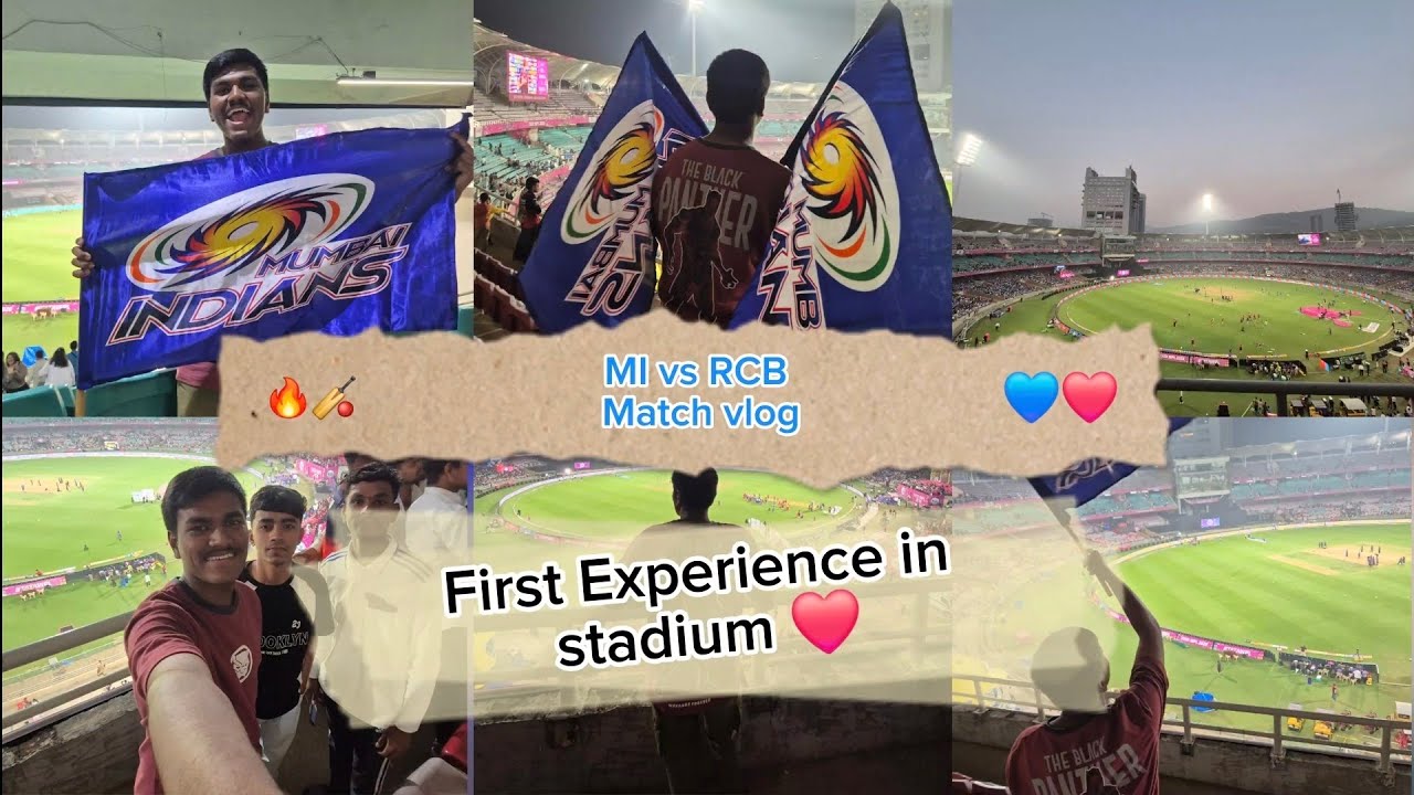 MI vs RCB 💙🔥 First Experience in Stadium 🥳