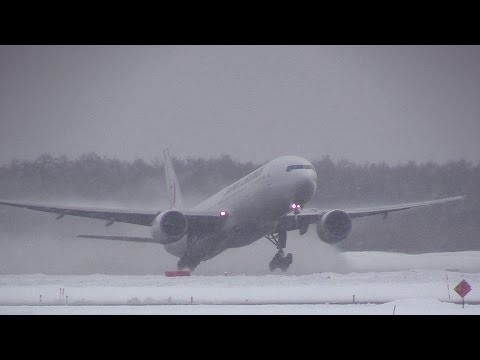 Snowstorm!!! Japan Airlines