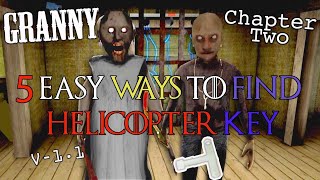 ALL LOCATION OF HELICOPTER KEY IN GRANNY 2 | GRANNY CHAPTER TWO | GAME TOWN