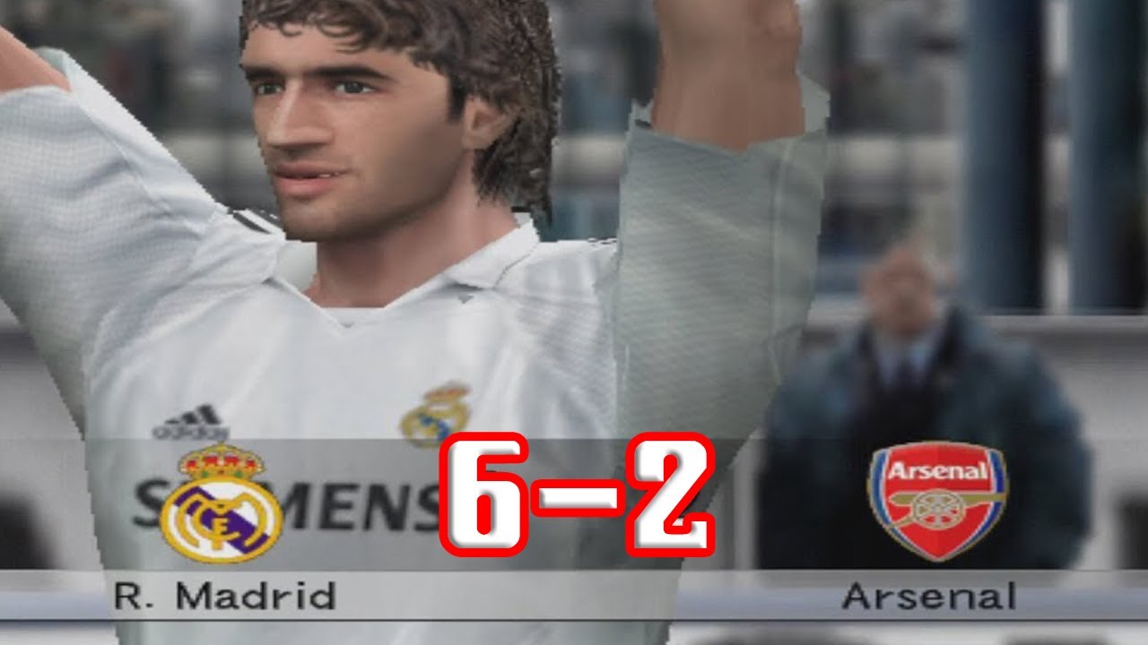 Hack PS2 - Winning Eleven 9, Real Madrid Vs  Arsenal (D2 Week 7)
