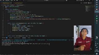 PROGRAM JAVA MENGURUTKAN DATA DARI YANG TERBESAR KE TERKECIL MENGGUNAKAN MERGE SORT, COUNTING SORT. 