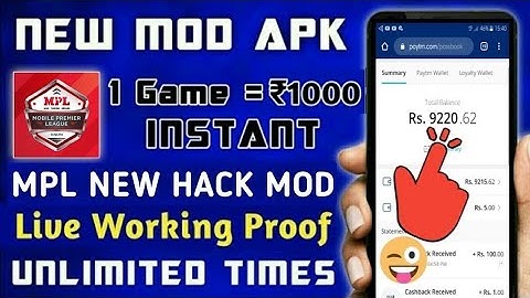 MPL Mod Apk || All Game H@ck trick Win Unlimited New MPL Tricks