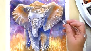 Watercolor Elephant Tutorial