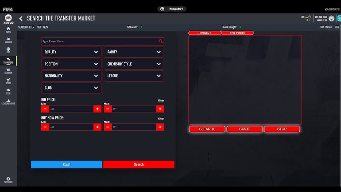 FIFA 22 Web App Autobuyer - FIFA 22 Web App Autobuyer