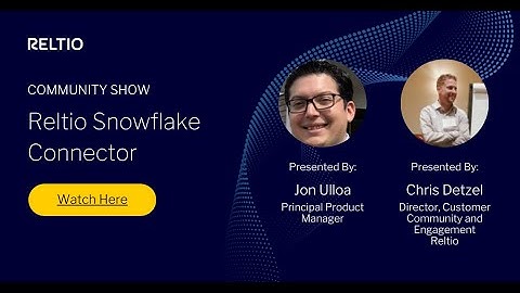 Reltio Snowflake Connector