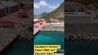 Celebrity Summit Aft Cabin 7201 balcony, St Maarten