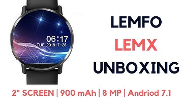 LEMFO LEMX UNBOXING - 2.03" Screen, 1GB/16GB, Andriod 7.1, 8MP, MT6739