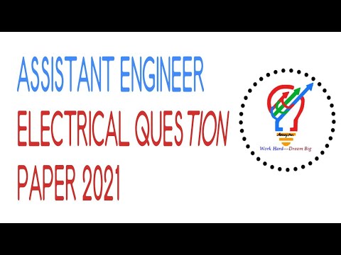 ASSISTANT ENGINEER ELECTRICAL QUESTION PAPER 2021