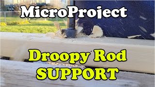 Depressed closet ROD gets 2x4 therapy support - fixing a closet problem
