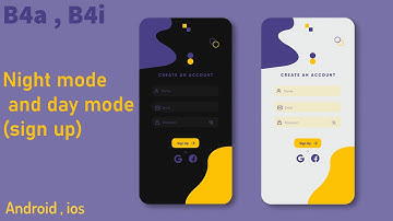Night mode and day mode (sign up)