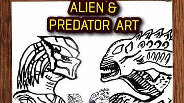 Speed Drawing Alien vs. Predator