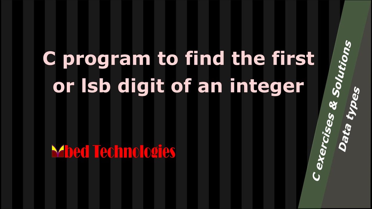C program function to accept an integer number and return lsb first ...