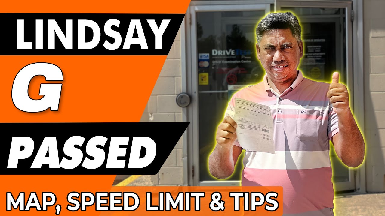 Lindsay G Road Test | Passing G from G1| Real Road Test With Road Name, Map |
