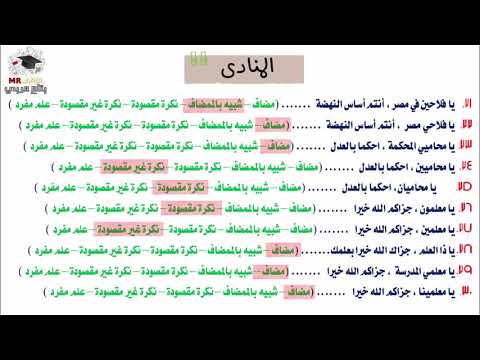 مراجعة المنادي اختر من متعدد