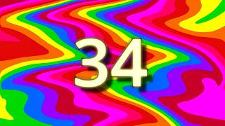 34 Second Countdown | Rainbow Colors