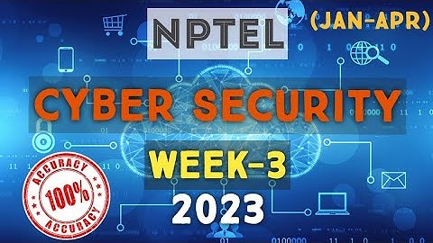 Cyber Security || NPTEL week 3 assignment answers #nptel #cybersecurity #skumaredu