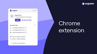 How to use the Cognism Chrome Extension