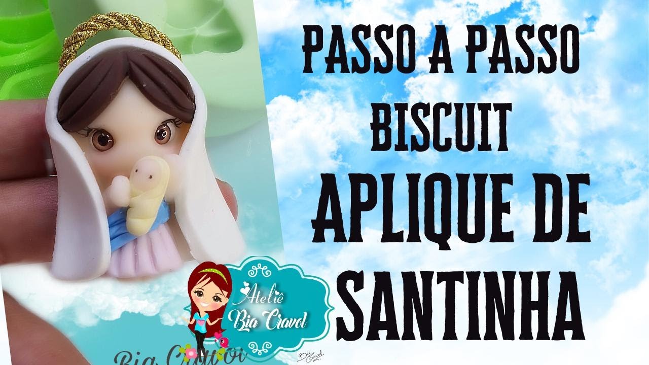 Santinha de Biscuit - Passo a Passo