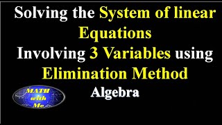 Solving the simultaneous equations with three variables, Simultaneous equation by elimination method