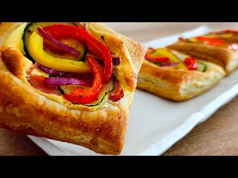 Savory Cream Cheese Danishes With Puff Pastry