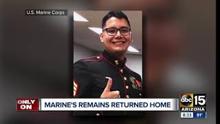 Marine's remains returned home