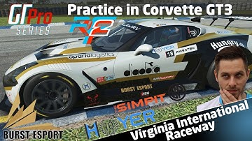 rFactor 2 - Practice and Setup Work for GT Pro Series Event at Virginia in Corvette GT3
