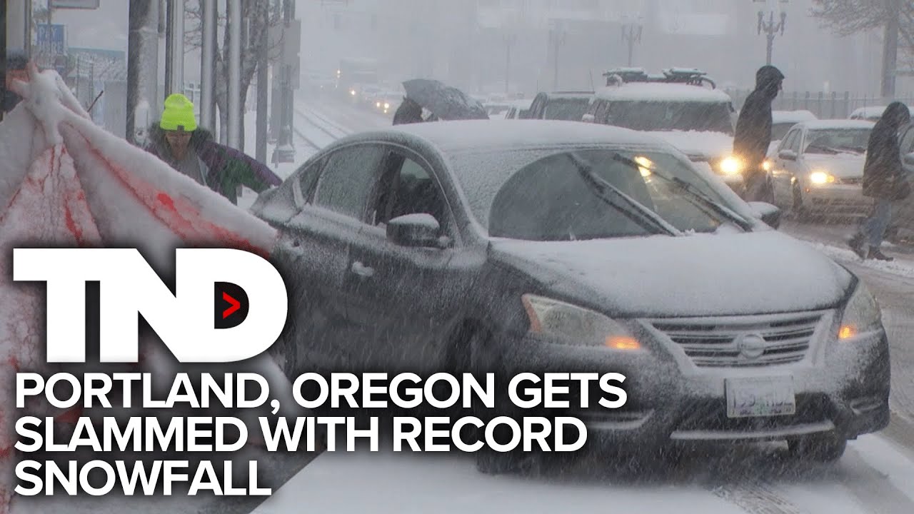 Portland, Oregon gets slammed with record snow
