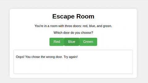 Escape Room Game - JavaScript - Game Project - Development - Design - Game Developers - GitHub