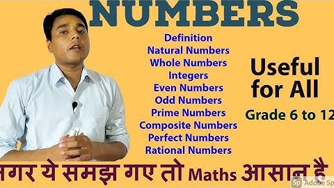 Number System | Natural Numbers/Whole Numbers/Integers/Composite numbers/Prime Numbers/Odd/Even numb
