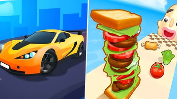 Race master 3d vs Sandwich runner ALL LEVEL GAMEPLAY ANDROID IOS walkthrough