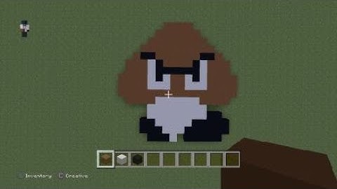 Minecraft - 8 Bit Goomba - How to Build - Lukeworld