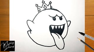 How to Draw King Boo from Super Mario