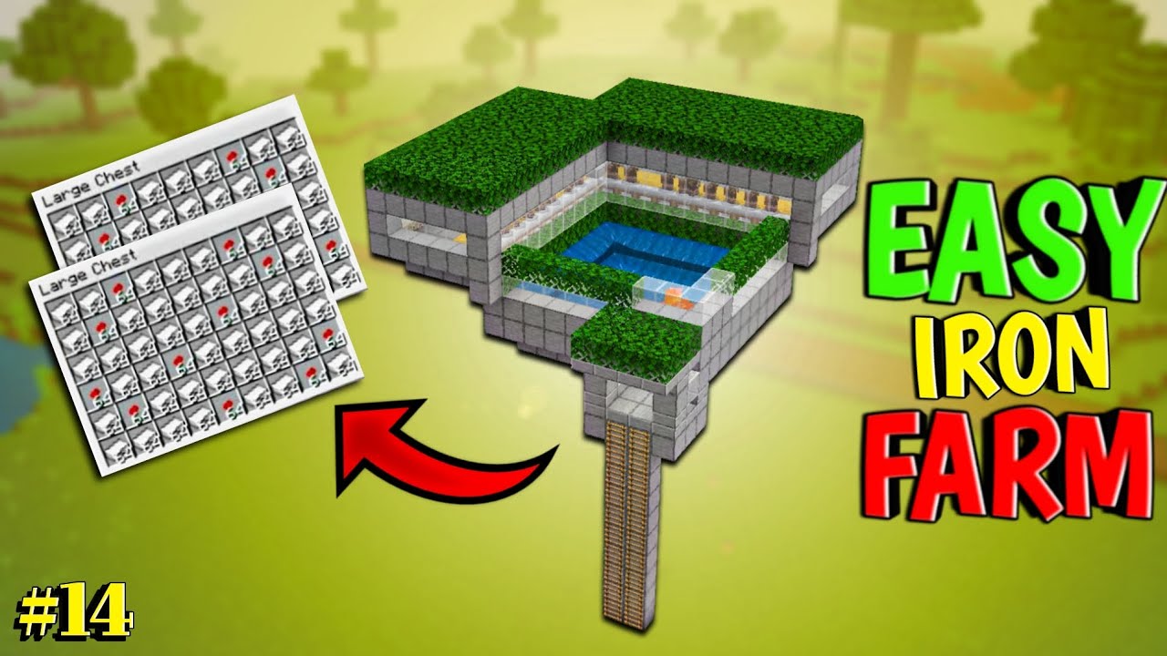 Easy Iron Farm In Minecraft Pe 1.20 Survival Series #14 (Xbox/PS4 ...