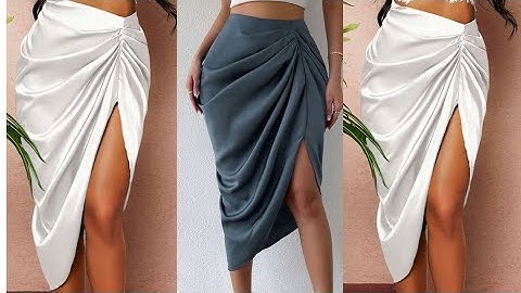 How to Cut and Sew a draped Ruched skirt ( pattern and sewing tutorial) DIY