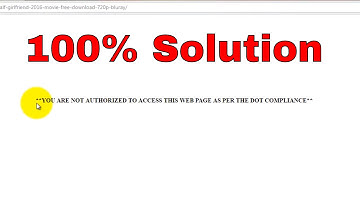 How To Fix "YOU ARE NOT AUTHORIZED TO ACCESS THIS WEB PAGE AS PER THE DOT COMPLIANCE"